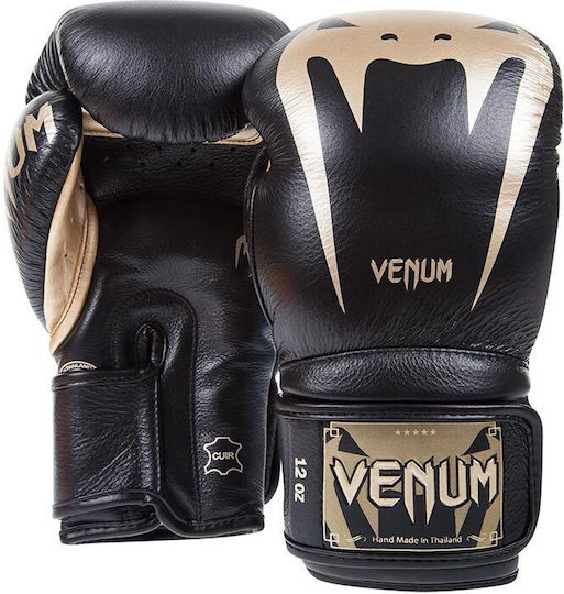 Venum Giant 3.0 Γάντια Πυγμαχίας Δερμάτινα για Αγώνα Μαύρα