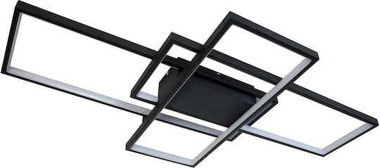 Keskor Keskor Deckenleuchte 87,5cm Schwarz mit E14 Lampenbirnensockel mit Fernbedienung