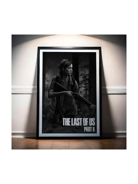 Gaming Poster Last Us Part Ii Ellie Gm2340 40cm X 50cm Brown Wooden Frame