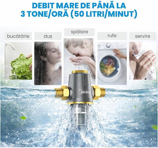 Midea Sistem Filtru de Apă Single Alimentare Centrală Diametru 3/4'' QZBW20S-12