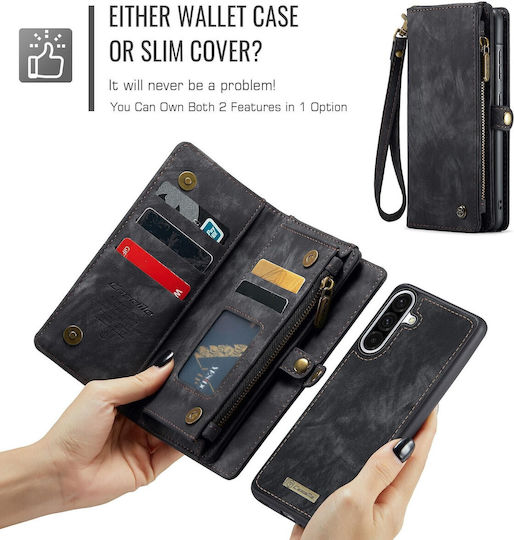 Caseme Wallet Silikon / Synthetisches Leder Schwarz (Galaxy A56)