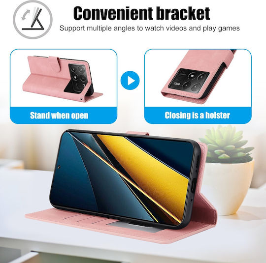 Book Tempered Glass Pink (Poco X6 Pro)