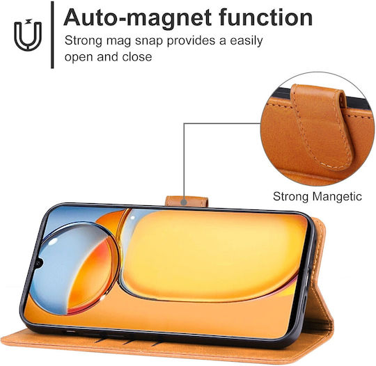 Book Tempered Glass Brown Redmi 13C 4G / Poco C65 4G Realme C65