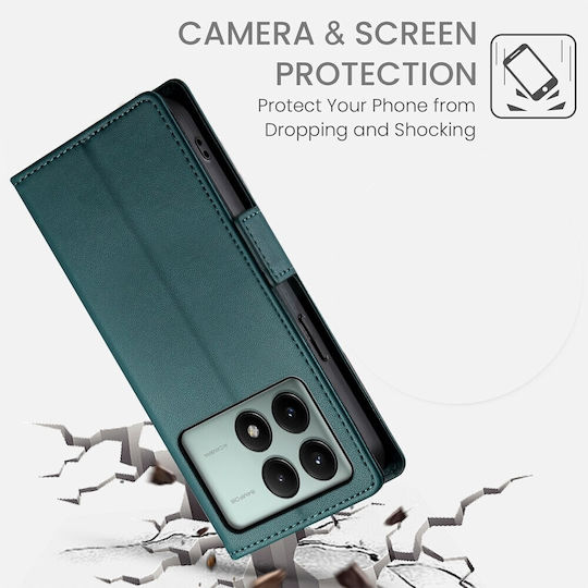Book Tempered Glass Green (Poco X6 Pro)