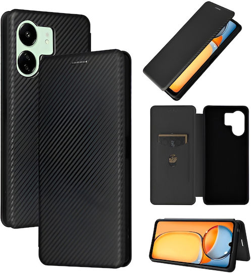 Book Tempered Glass Black Redmi 13C 4G / Poco C65 4G Realme C65