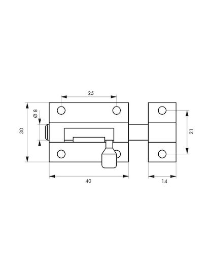 Bolt Nickel 40 Mm Thirard 00100841