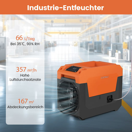 Costway Βιομηχανικός Ηλεκτρικός Αφυγραντήρας 500W