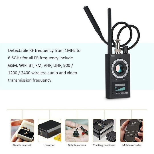 Camera Bug And GPS Tracker Detector 1-6000MHz