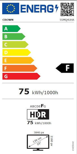 Crown Smart Τηλεόραση 55" 4K UHD QLED 55MQ4UHA (2024)