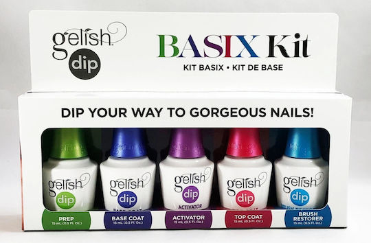 Gelish Dip Basic Nagellacke Kit Paket 5 Stück