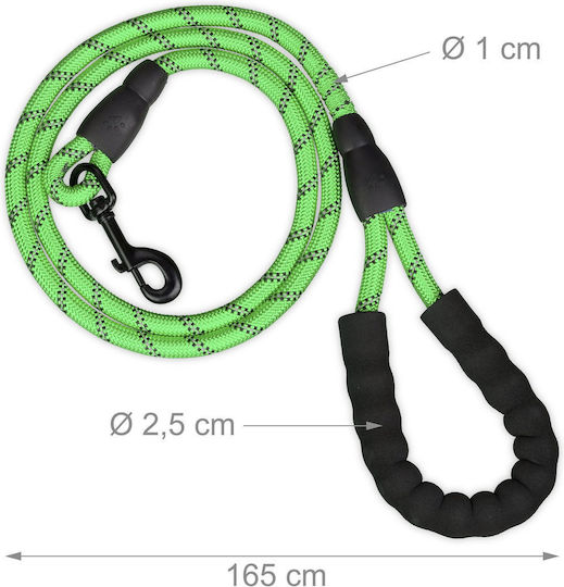 Relaxdays Dog Leash/Lead Strap In Green Colour 1.5m