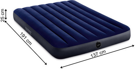 Saltea Gonflabilă de Dormit King Size 137x191x25cm Albastră