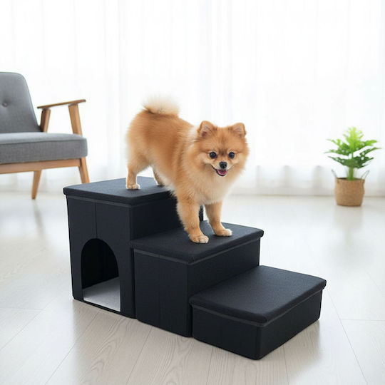 Relaxdays Dog Car Steps Black