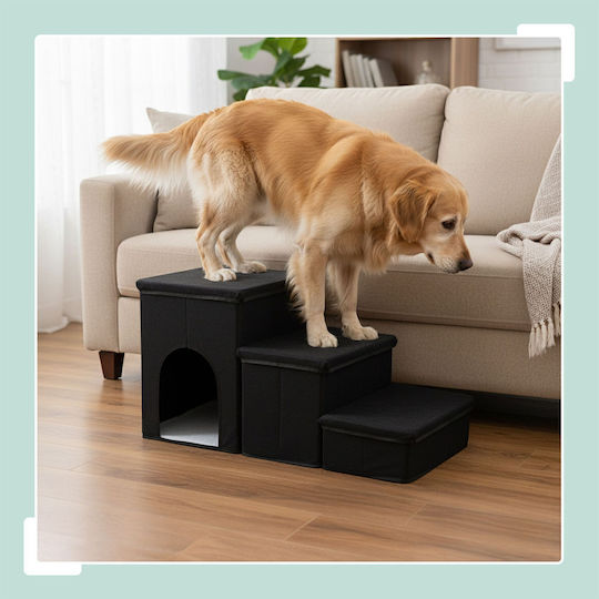 Relaxdays Dog Car Steps Black