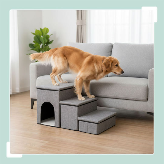 Relaxdays Trepte Auto pentru Câine Gri