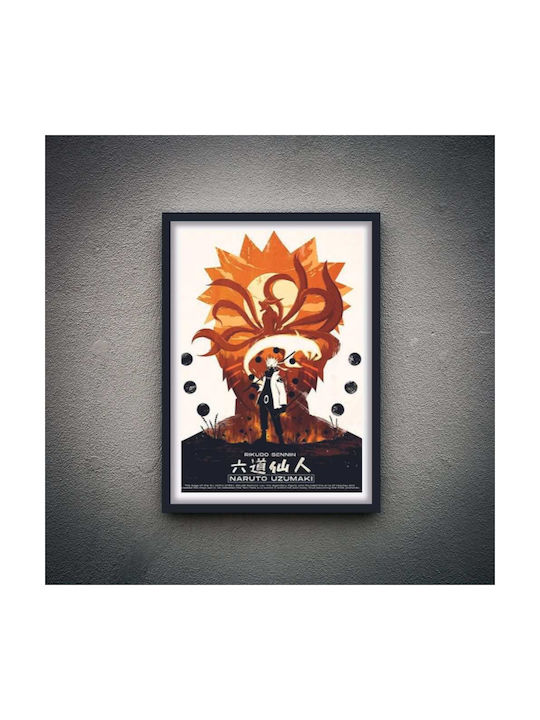 Poster Naruto An029 40cm X 50cm Κορνίζα Καφέ Ξύλου