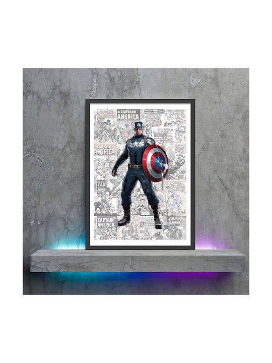 Poster Comic Captain America Cm009 40cm X 50cm