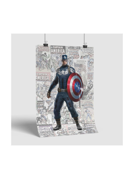 Poster Comic Captain America Cm009 40cm X 50cm