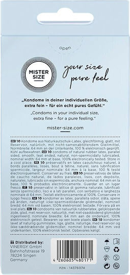 Mister Size Condoms 12pcs 64mm for Large Sizes