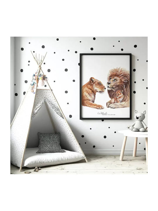 Kids Poster Lion Family 50x40cm