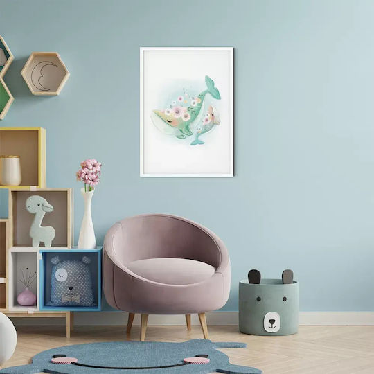 Kids Poster Little Whale 50x40cm