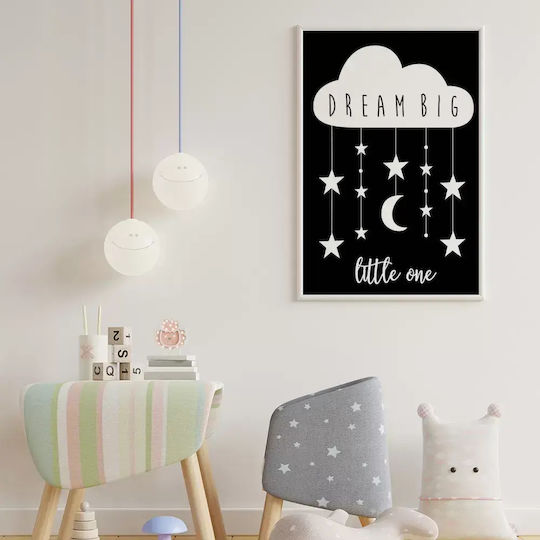 Kinderposter Mit Wolkchen Dream Big 50x40cm
