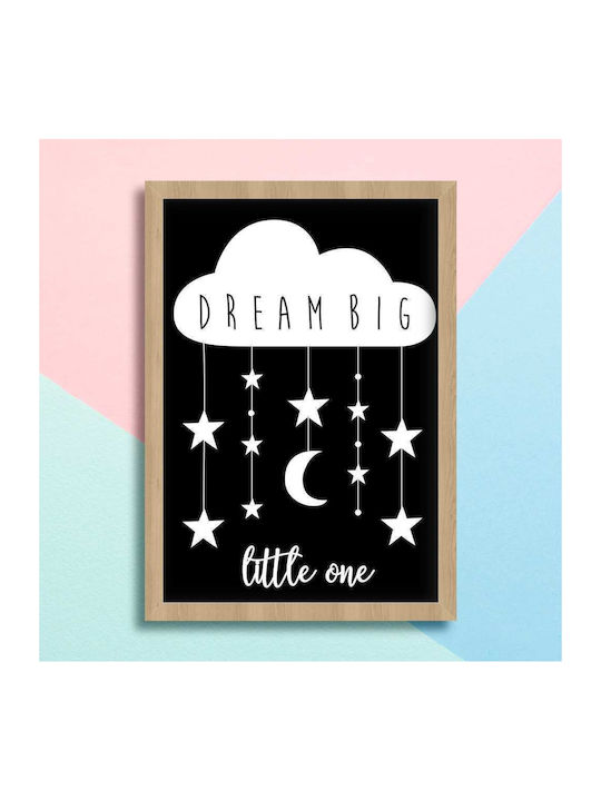 Παιδική Αφίσα Με Συννεφάκι Dream Big 50x40εκ.