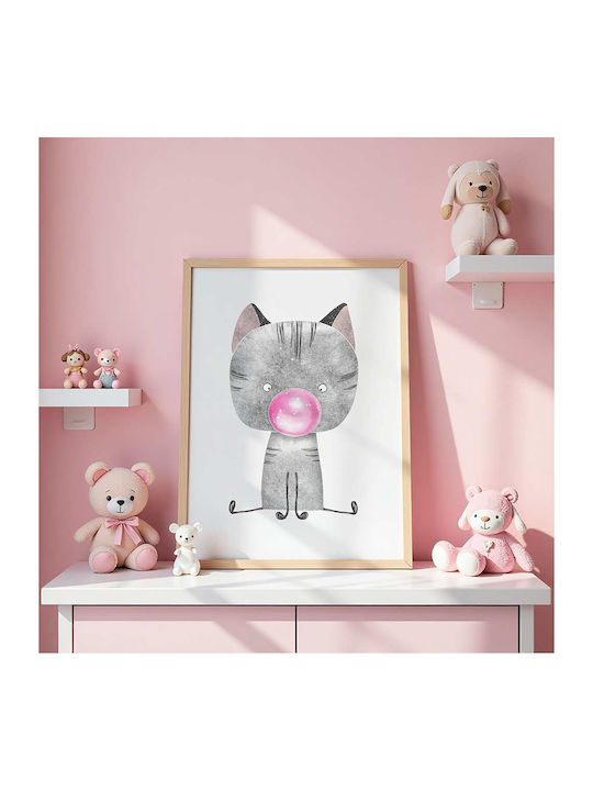 Παιδική Αφίσα Little Grey Cat 50x40εκ.