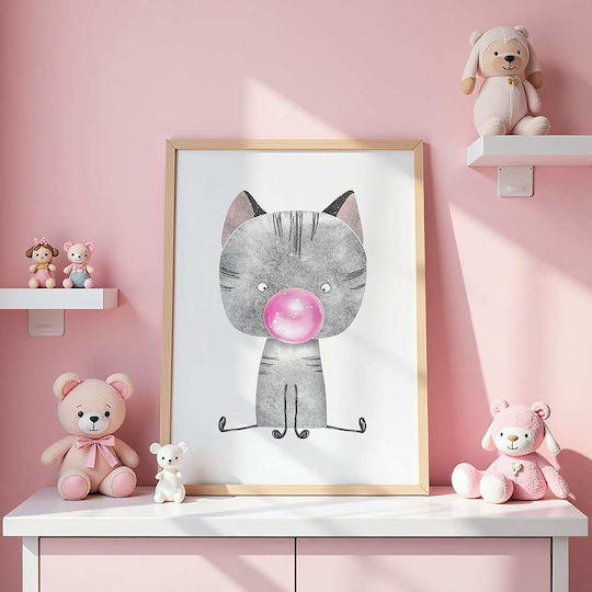 Παιδική Αφίσα Little Grey Cat 50x40εκ.