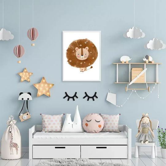 Kids Poster Little Lion 50x40cm