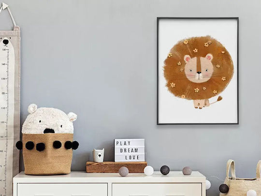Kids Poster Little Lion 50x40cm