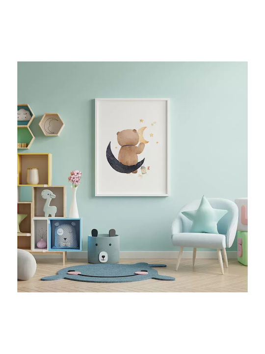 Детски Плакат Мече На Луната 50x40см