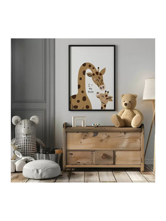 Kids Poster Giraffe Love 50x40cm
