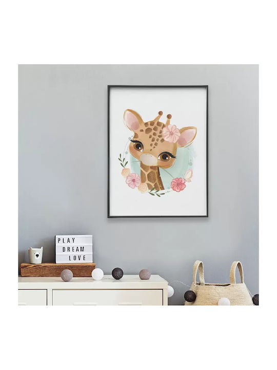 Kids Poster Small Giraffe 50x40cm