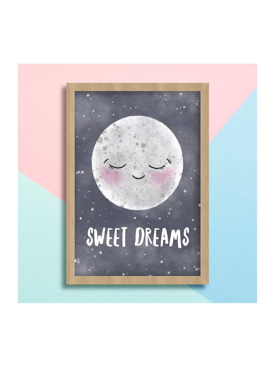 Kinderposter Mondchen Sweet Dreams 50x40cm