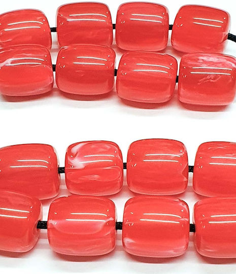 Roloi Komboloi Worry Beads with 17 Resin Beads Length 29cm Red