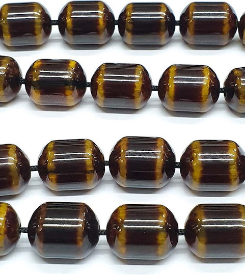 Roloi Komboloi Worry Beads with 33 Beads Made of Mastic Length 44cm Brown