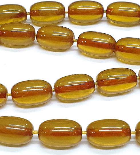 Roloi Komboloi Worry Beads with 33 Beads Made of Mastic Length 36cm Yellow