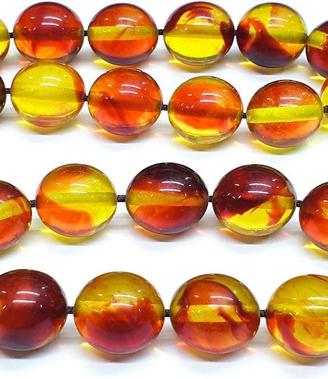 Roloi Komboloi Worry Beads with 33 Beads Made of Resin Length 42cm Multicolour