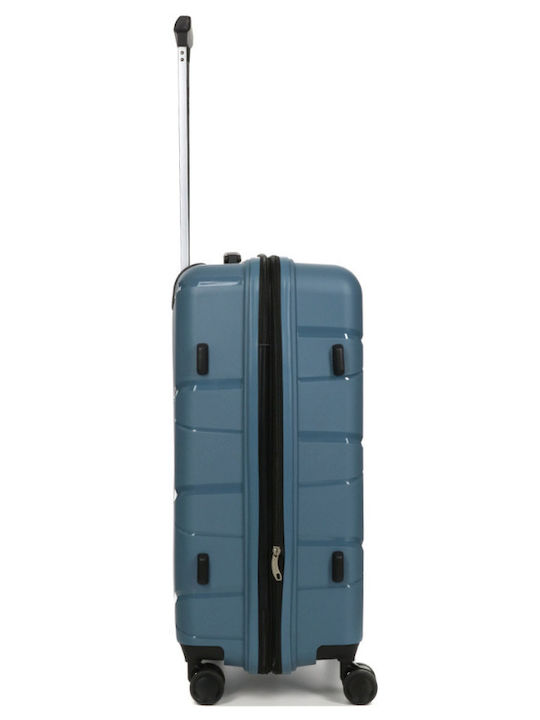 WORLDLINE Valiză de Călătorie Medie Dură Albastră Înălțime 65cm