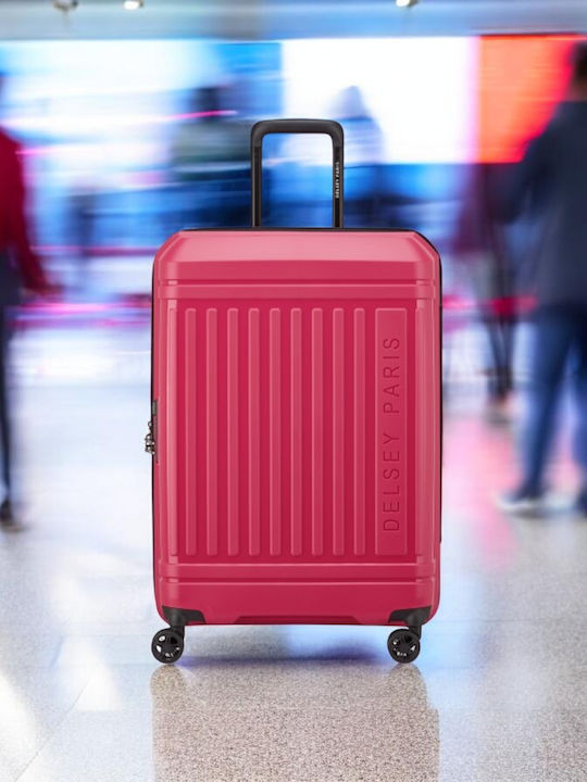 Delsey Lutece Se Medium Hard Suitcase Magenta Height 69cm
