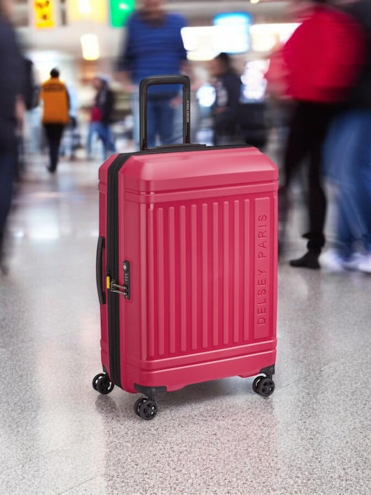 Delsey Lutece Se Medium Hard Suitcase Magenta Height 69cm