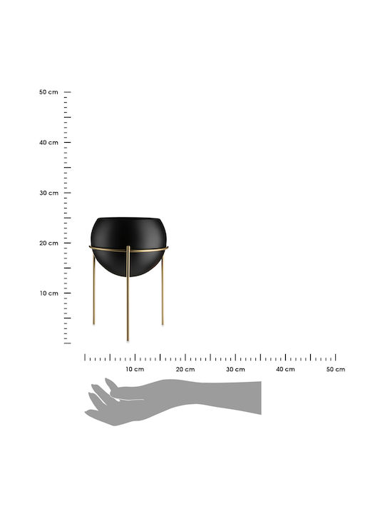 HowHomely Γλάστρα Μεταλλική Gold Black HowHomely Γλάστρα Μεταλλική Gold Black
