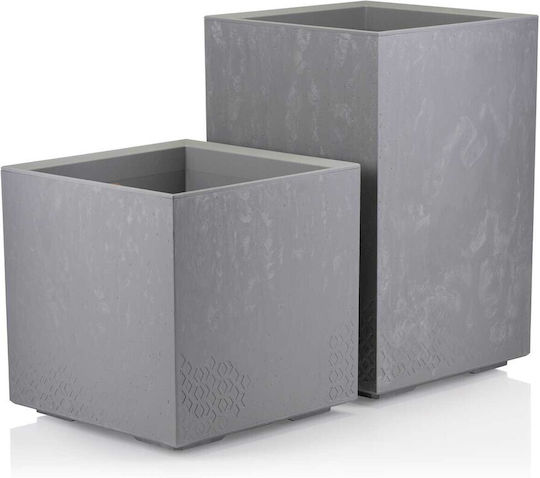 HowHomely Concrete Gray Flower Pot 40x40cm