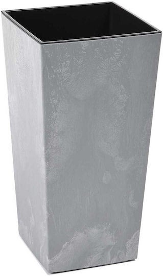 HowHomely Beton Blumentopf Grau 57cm
