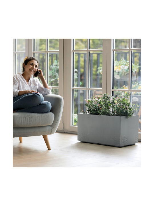 HowHomely Ghiveci De Flori Din Beton Recycled Gri