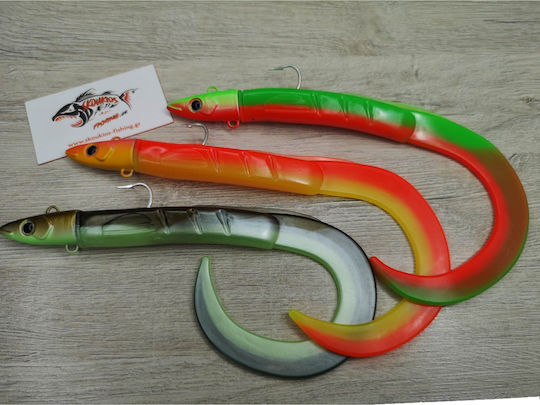 Soul Lures Snipe Eel Momeli Artificiale 160gr #15 Khaki - Verde Luminos