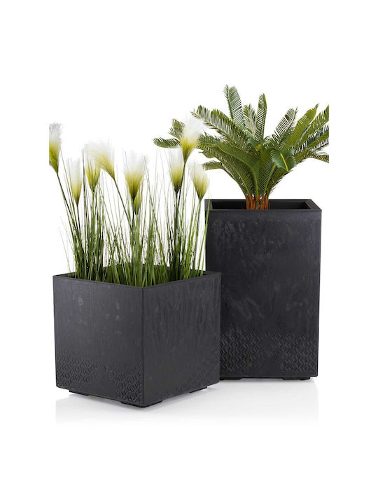 HowHomely Ghiveci De Flori Din Beton Negru HowHomely Ghiveci De Flori Din Beton Negru