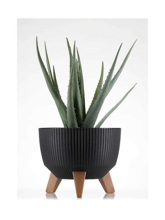 HowHomely Γλάστρα Πλαστική Black 24x15εκ.