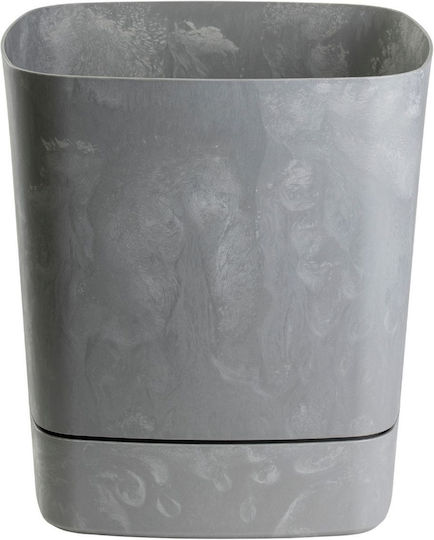 HowHomely Concrete Recycling Gray Flower Pot with Saucer 30x30cm